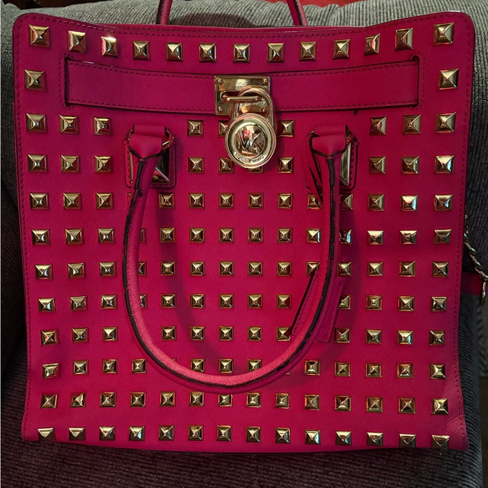 Michael Kors Pink Studded Shoulder Bag